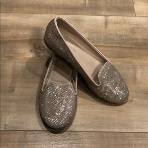 Zara Gold Glitter Ballet Flats Girls 1.5